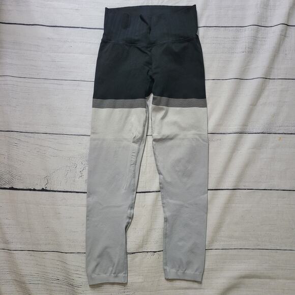 Athleta Size S Seamless High Rise Intarsia Knit Leggings Athleisure Barre Gym - Picture 2 of 7